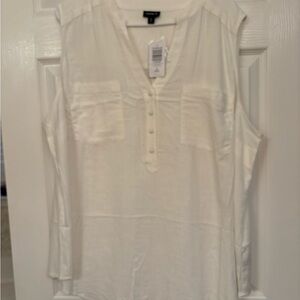 Torrid White Sleeveless Top